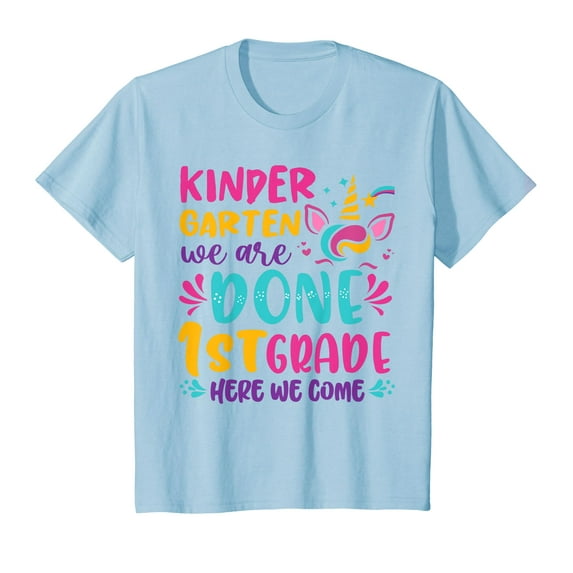 Kindergarten Graduation Cute Class Girls T-Shirt 1st Grade Funny Cute Colorful Shirts