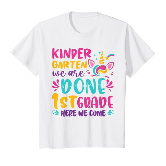 Kindergarten Graduation Cute Class Girls T-Shirt 1st Grade Funny Cute Colorful Shirts