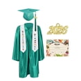thumbnail image 1 of Kindergarten Graduation Gown Cap Set Printed Stole 2026 Congrats Grad Outfit With Tassel & Certificate (14 Years, Green), 1 of 7