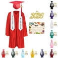 thumbnail image 1 of Kindergarten Graduation Gown Cap Set Printed Stole 2026 Congrats Grad Outfit With Tassel & Certificate (14 Years, Red), 1 of 7