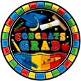 thumbnail image 1 of Kindergarten Graduation Plates 9in 16 Count - Kindergarten Graduation Party Decorations, 1 of 6