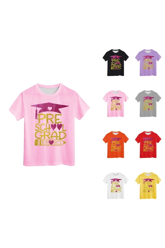 Kindergarten Graduation Shirt for Girl: Last Day of School Shirt Kids 2026 Preschool Graduation Gift Tee Top