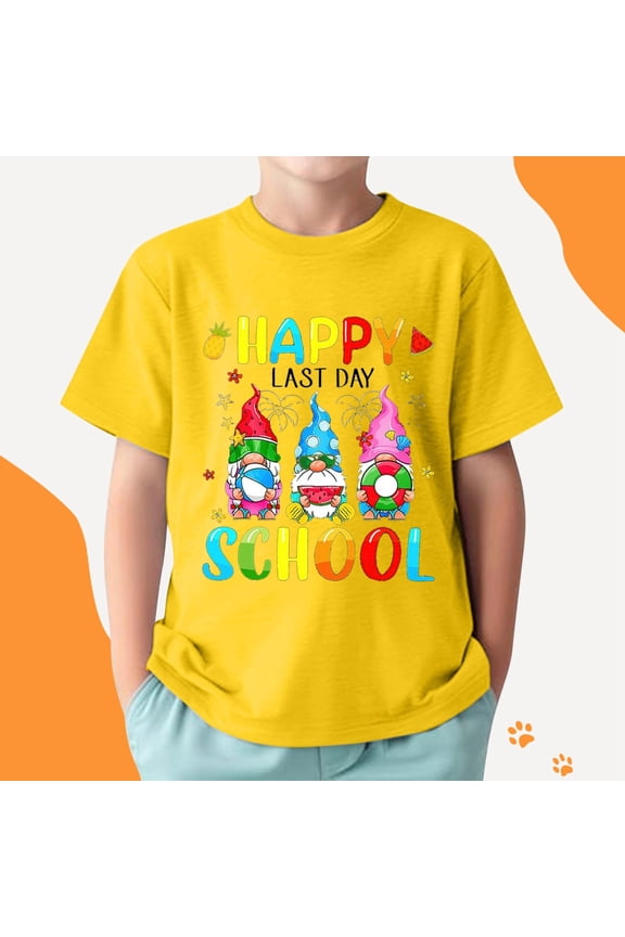 Kindergarten Graduation T-Shirt for Boys Crew Neck Short Sleeve Soft Breathable Graphic Top with Letter Print Graduation Class of 2026 Gift Idea 6-7 Y