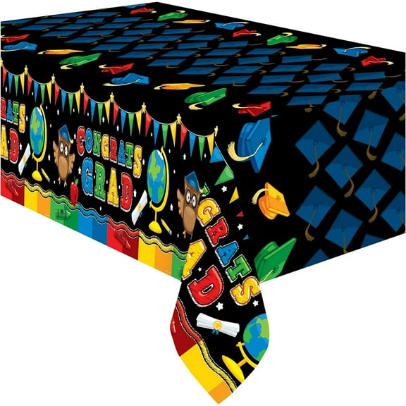 Kindergarten Graduation Tablecloth 1 Pack - Kindergarten Graduation Party Decorations