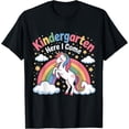 thumbnail image 1 of Kindergarten Here I Come T-Shirt – Cute Unicorn Back to School Shirt for Girls, 1 of 4