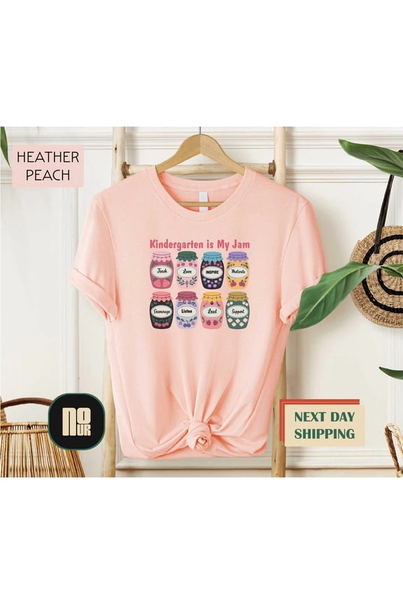 Kindergarten Is My Jam Teacher Shirt, Cute Back To School T-Shirt, Kinder Squad Graphic Tee, Cute Teaching Shirt, First Day Of School Outfit TSHIRT All Size S-5XL