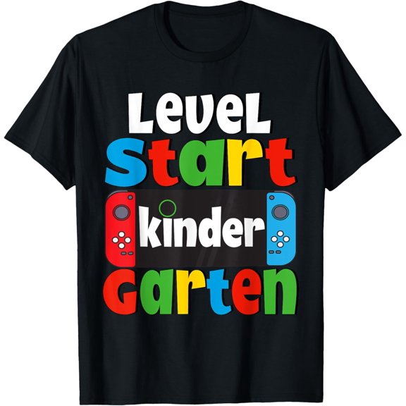 Kindergarten Level Start First Day of Kindergarten Gaming Adult T-shirt