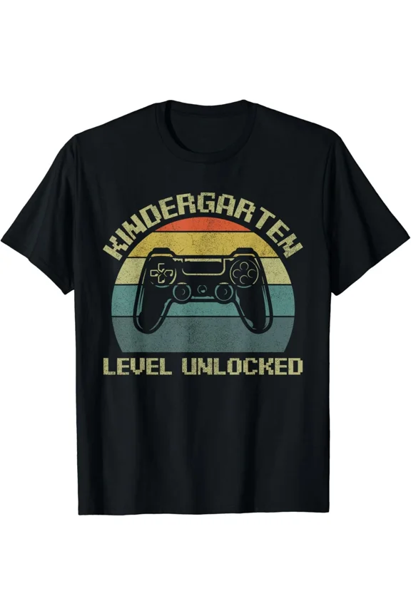 Kindergarten Level Unlocked Apparel Back To School Gamer Boy Gift Unisex T-Shirt