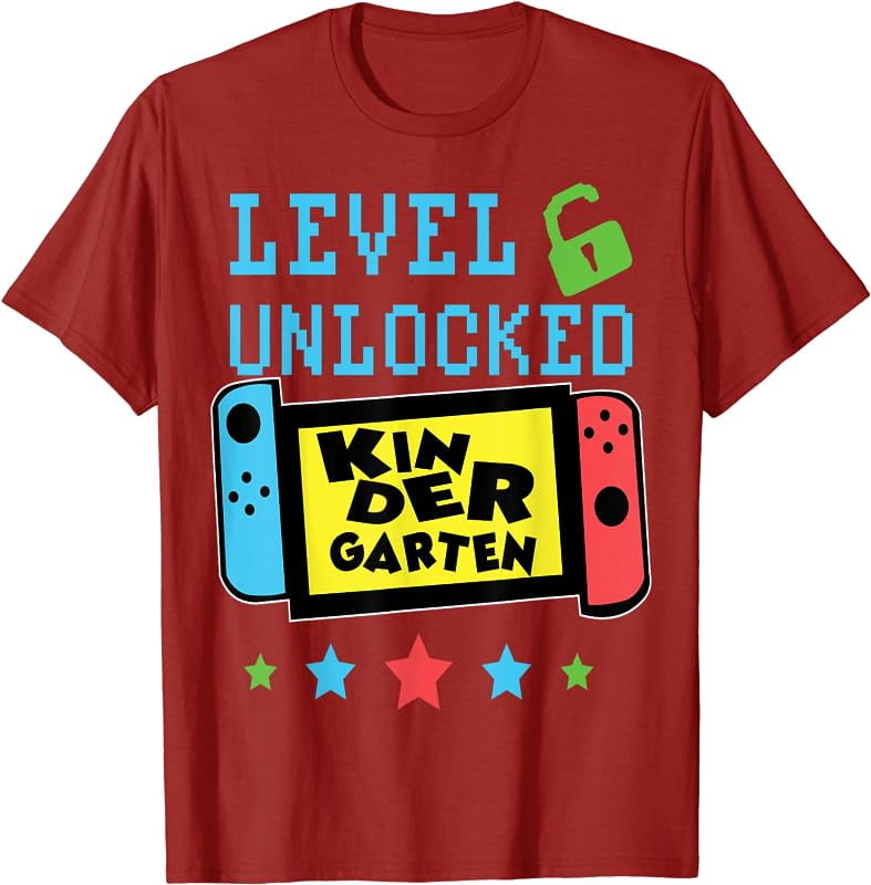Kindergarten Level Unlocked Gamer First Day Of School Boys T-Shirt