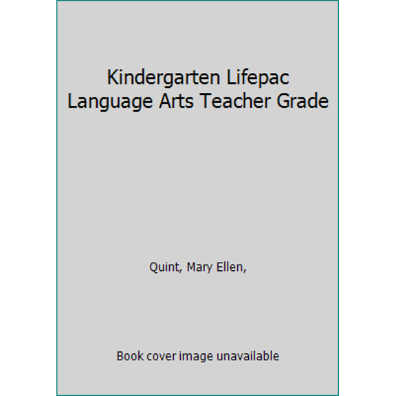 Pre-Owned Kindergarten Lifepac Language Arts Teacher Grade (Unknown) 0867178329 9780867178326