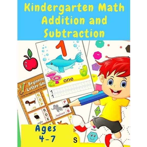 Kindergarten Math Workbook: Counting and Writing Numbers, Addition, Subtracting, Shapes, Patterns, Measurement, and Time, (Paperback)