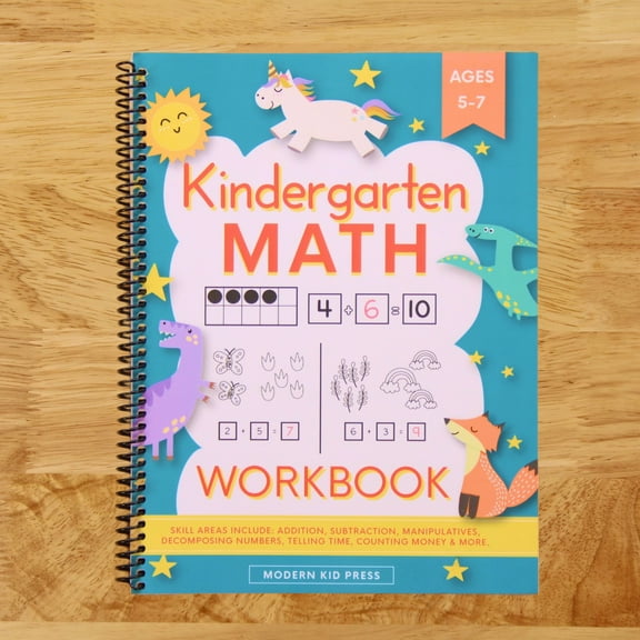 Kindergarten Math Workbook: Kindergarten and 1st Grade Workbook (Spiral Bound)