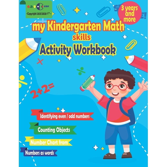my Kindergarten Math skills Activity Workbook: School Skills Activity Book, Homeschool Kindergarteners Addition and Subt, (Paperback)