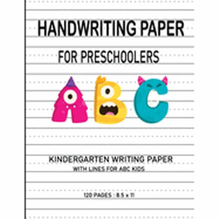 Kindergarten Writing Paper With Lines For ABC Kids: 120 Blank Handwriting  Practice Paper With Dotted Lines For Students Learning to Write Letters