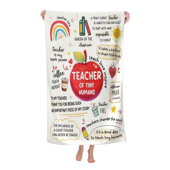 Kindergarten Preschool Teachers Gifts Bath Towel Soft and Highly Absorbent for Adults