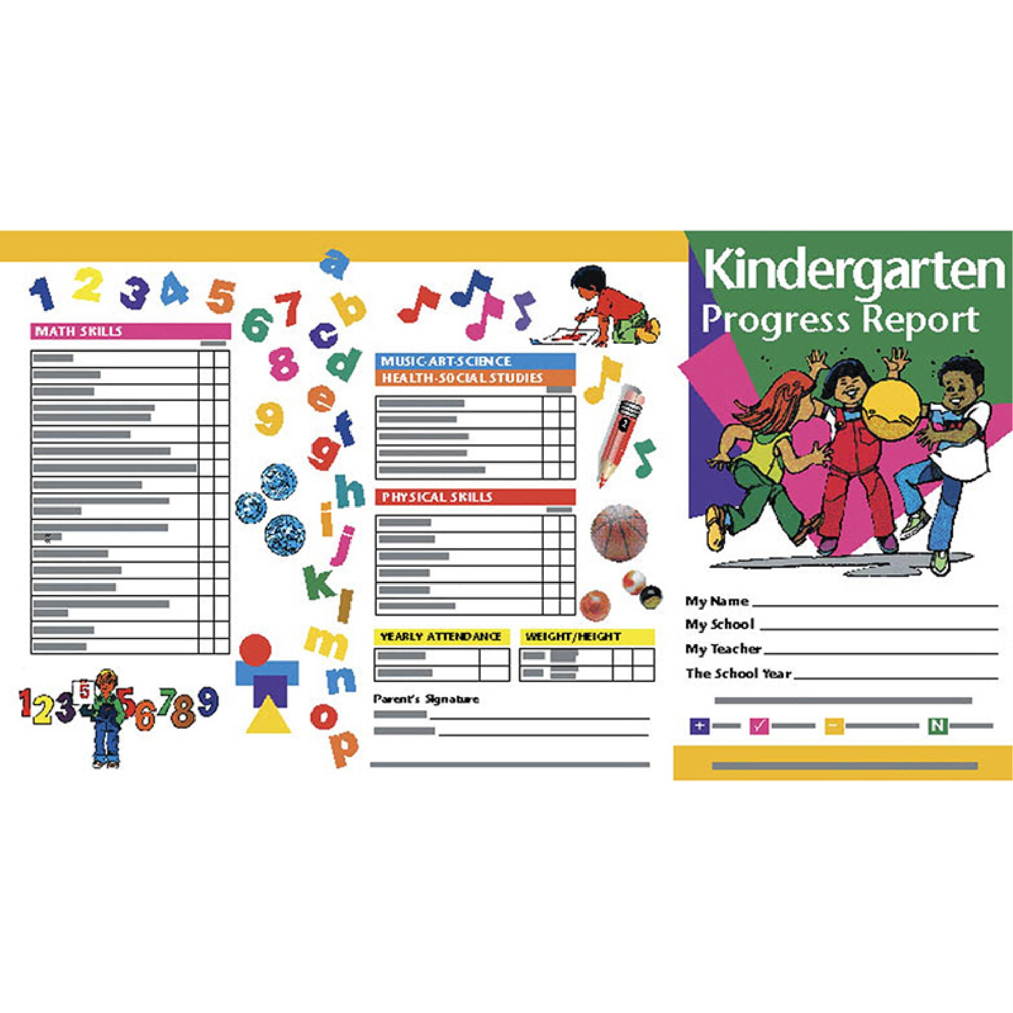 Kindergarten Progress Report Cards, 10/pkg