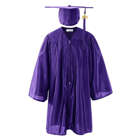 Kindergarten Shiny Graduation Cap and Gown Sets Preschool Pre-K 5th Graduations Party Outfit with 2025 Tassel Charms Kids Cap And Gown 2025