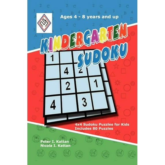 Kindergarten Sudoku: 4x4 Sudoku Puzzles for Kids, (Paperback)