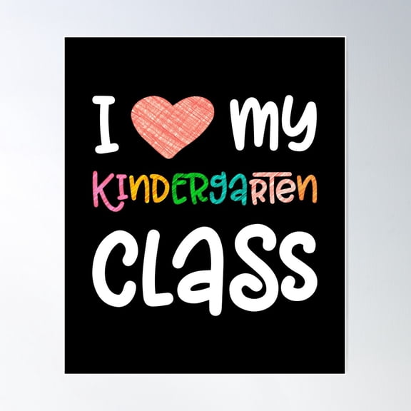 Kindergarten Teacher Design / Teaching Students Love Class Design Poster Wall Art, Modern Wall Decor For Living Room Bedroom, 12x18 UNFRAMED