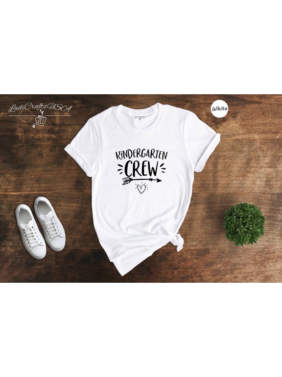 Kindergarten Teacher Shirt Back To School Crew Design Cotton Blend Unisex Sizes XSXXL Rela