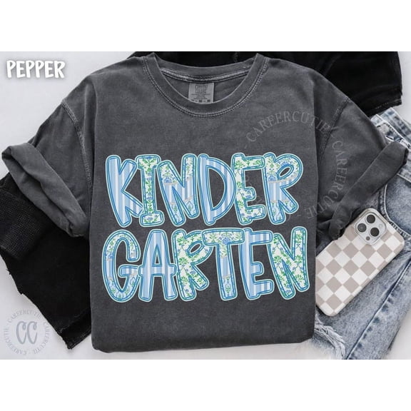 Kindergarten Teacher Shirt, Kindergarten Shirt, Kinder Garten Teacher Back to School, Coquette Toile Grandmillennial