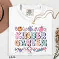 thumbnail image 1 of Kindergarten Teacher Shirt: Retro Checkered Back to School Tee Crew Neck Short Sleeve Tshirts Women, 1 of 7