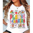 thumbnail image 1 of Kindergarten Teacher Shirt: Retro Checkered Back to School Tee Crew Neck Short Sleeve Tshirts Women, 1 of 6