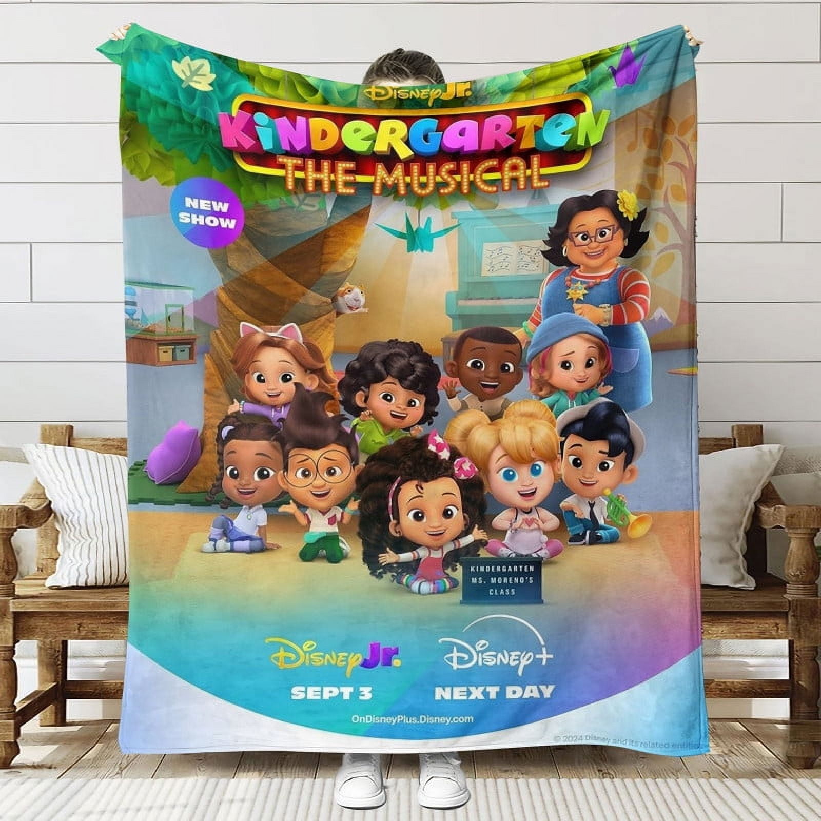 Kindergarten The Musical Throw Blanket Gifts for Fans Lover Girls Boys Women Present Hoodie Him Bed 60"x80"
