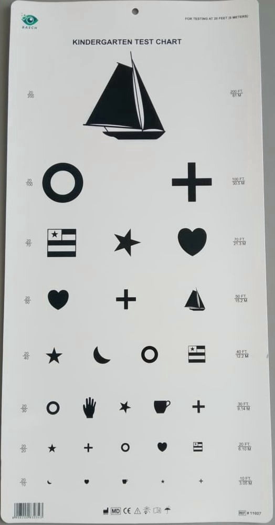 BASCH Kindergarten Visual Acuity Eye Chart 6m / 20ft - Walmart.com