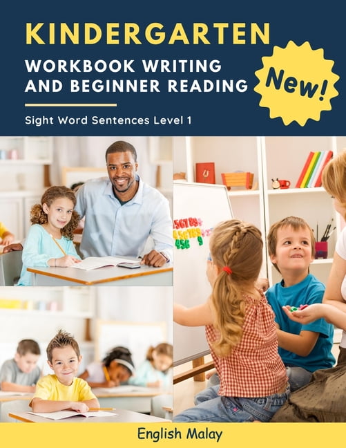 Kindergarten Workbook Writing And Beginner Reading Sight Word Sentences