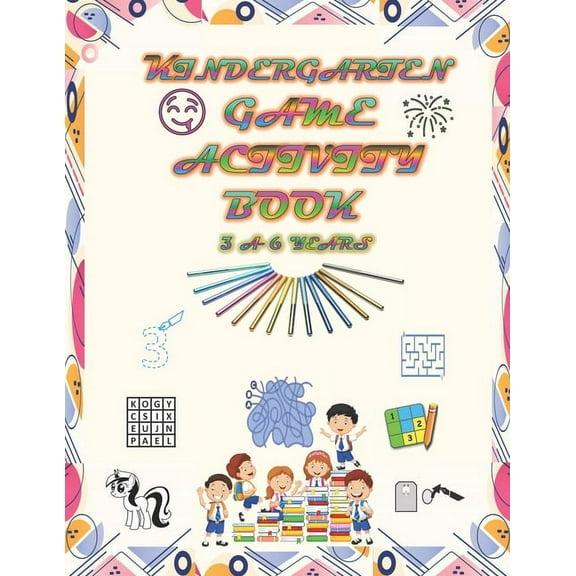 Kindergarten game activity book 3 to 6 years: Kindergarten activity book game for kids: Number TraceCOLORING ^