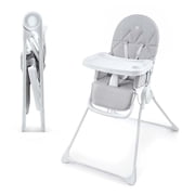 Kinderkraft BINCI Foldable Baby High Chair, Only 11 lbs, Space-Saving Lightweight Toddler Feeding Chair for Small Kitchens, 6 Months+
