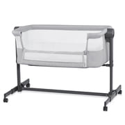 Kinderkraft NESTEE UP2 Bedside Crib Co-Sleeper Bassinet, Adjustable 5-Stage Height with Breathable Mesh Sides, Newborn to 20 lbs