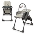 thumbnail image 1 of Kinderkraft TUMMIE High Chair, 2-in-1 Convertible Infant Bouncer, Baby Feeding Chair with Adjustable Height, Birth to 33 lbs, 1 of 11