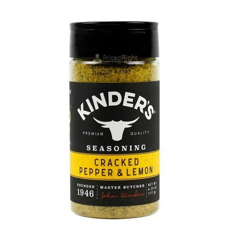 Kinders 6.75 oz Rub Cracked Pepper & Lemon Seasoning Sauce - Pack of 6
