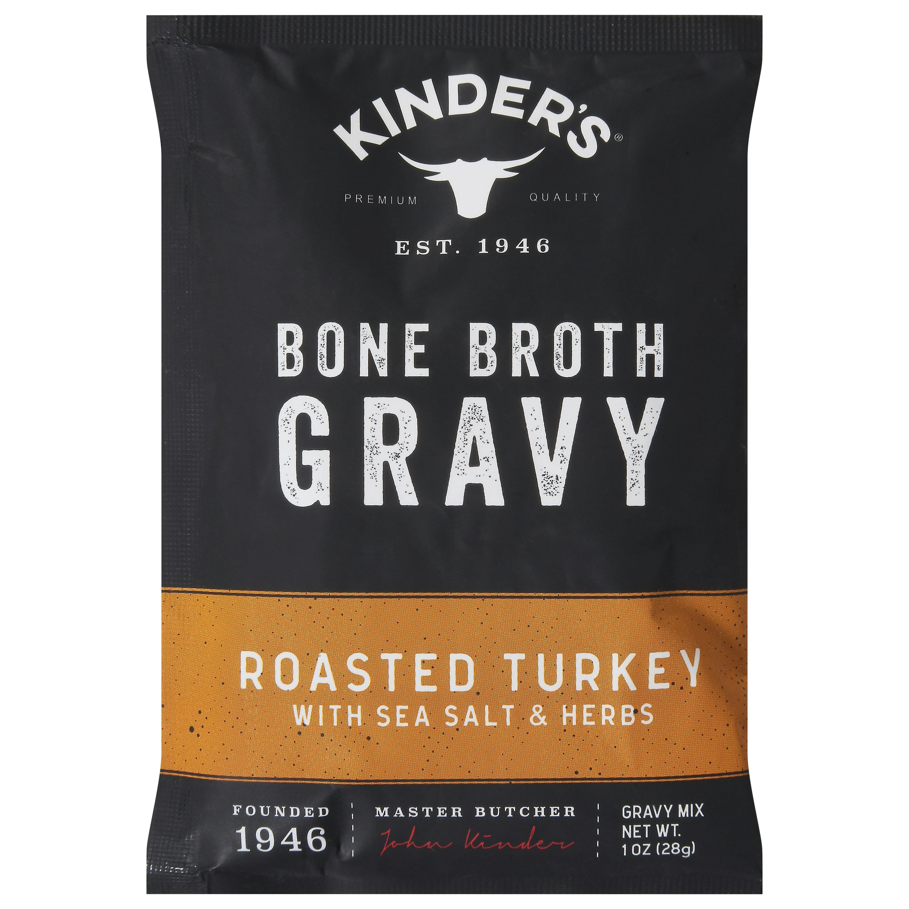 Kinders Gravy Turkey Bone Broth Roasted 1 oz (Pack of 30)