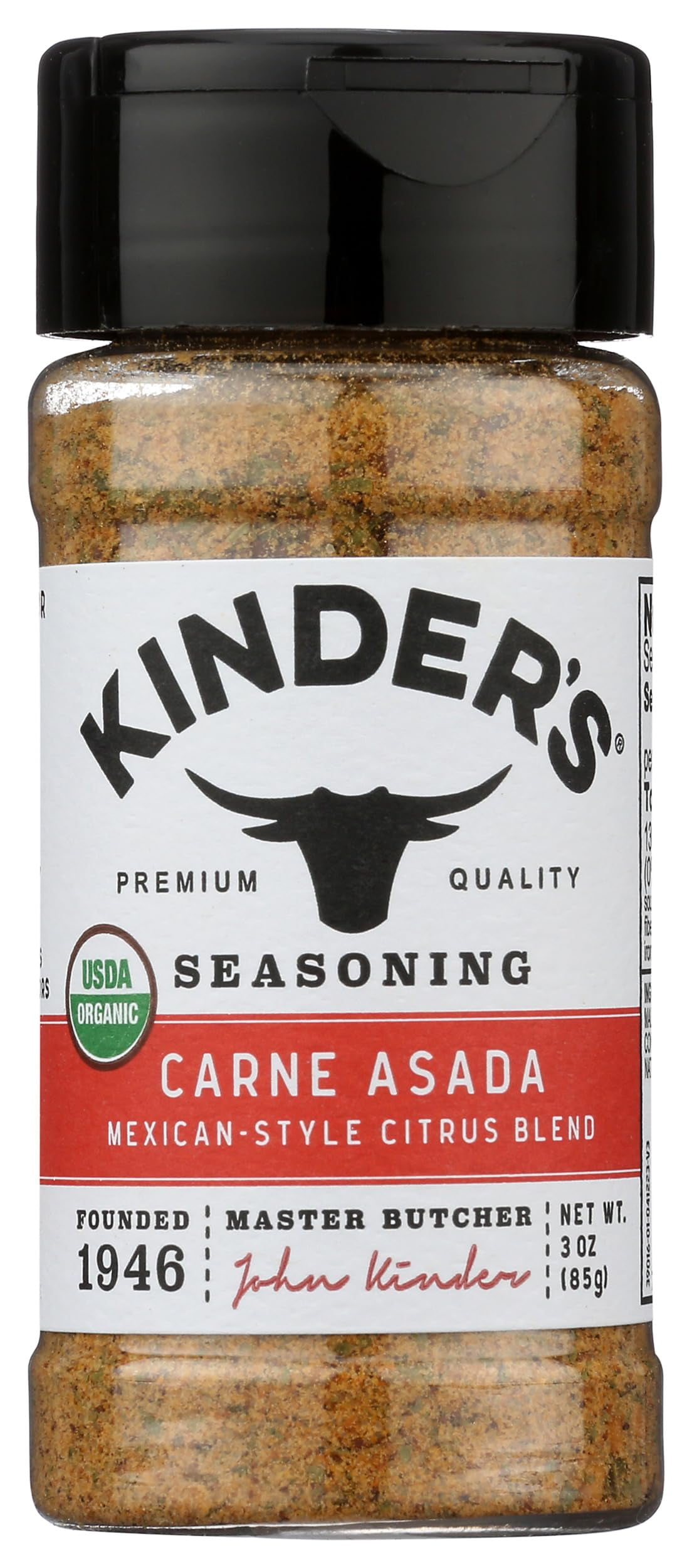 Kinders Organic Carne Asada Seasoning, 3 Oz