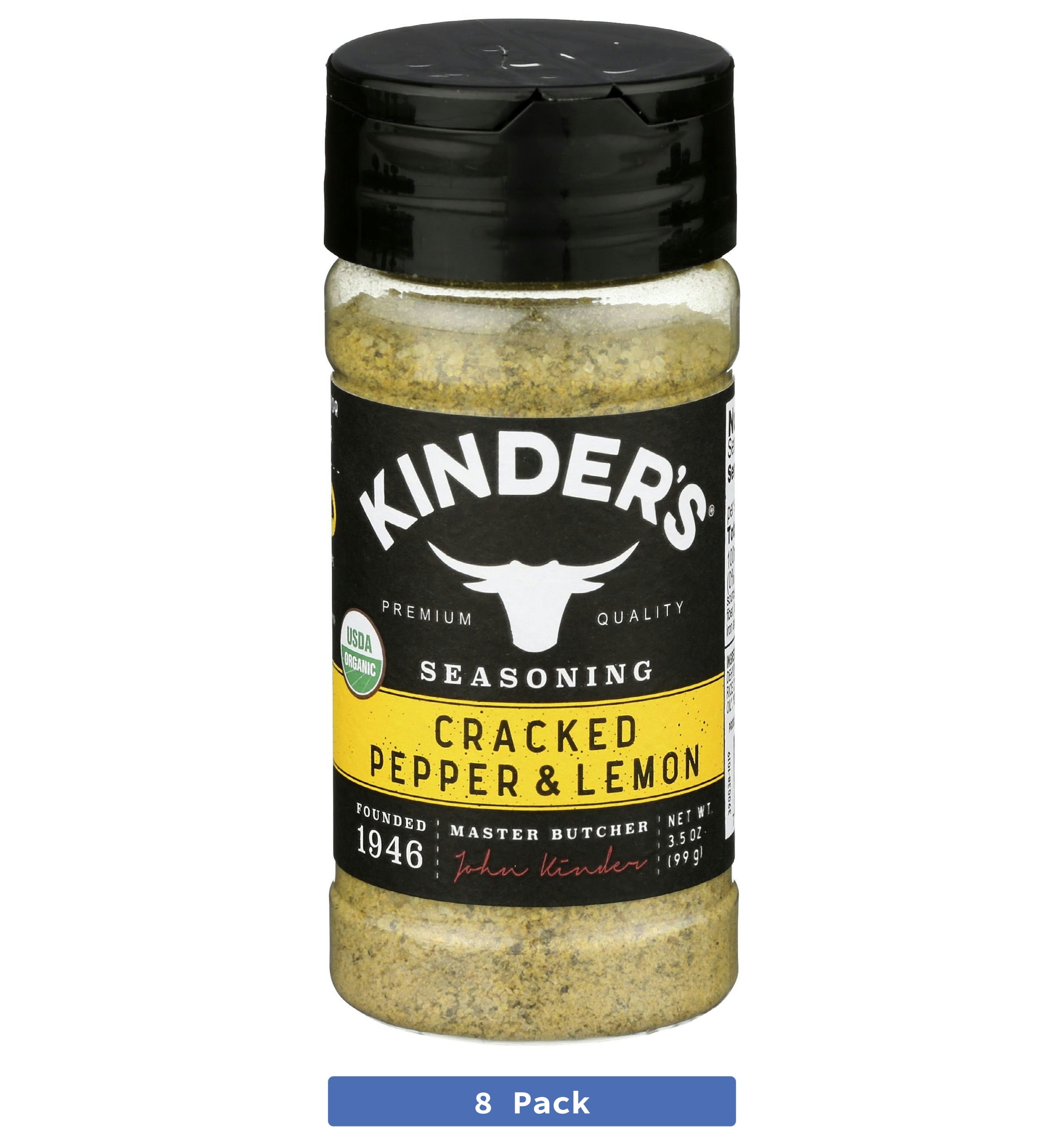 Kinders Rub Pepper Lemon Blend Organic 3.5 oz (Pack of 8)