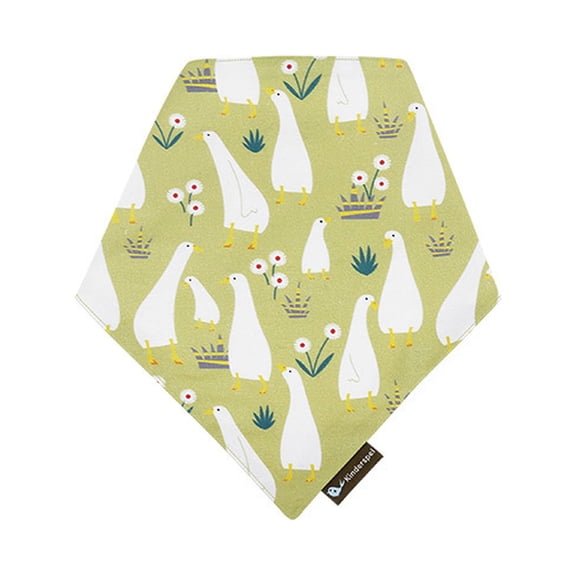 Kinderspel Bandana Teething Bib / Organic Cotton, Forest Duck