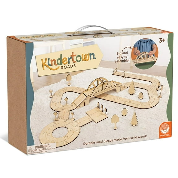 Kindertown Roads Wooden Montessori Building Set