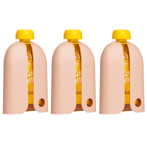 Kindertrekk™ The Swedish Squeeze Pouch Holder - 3pack | The Baby Product You Didn't Know You were Missing | Enjoy a Snack on The Go | No More Messy Clean-ups | Fits Most Squeeze Pouches | Age 9month+