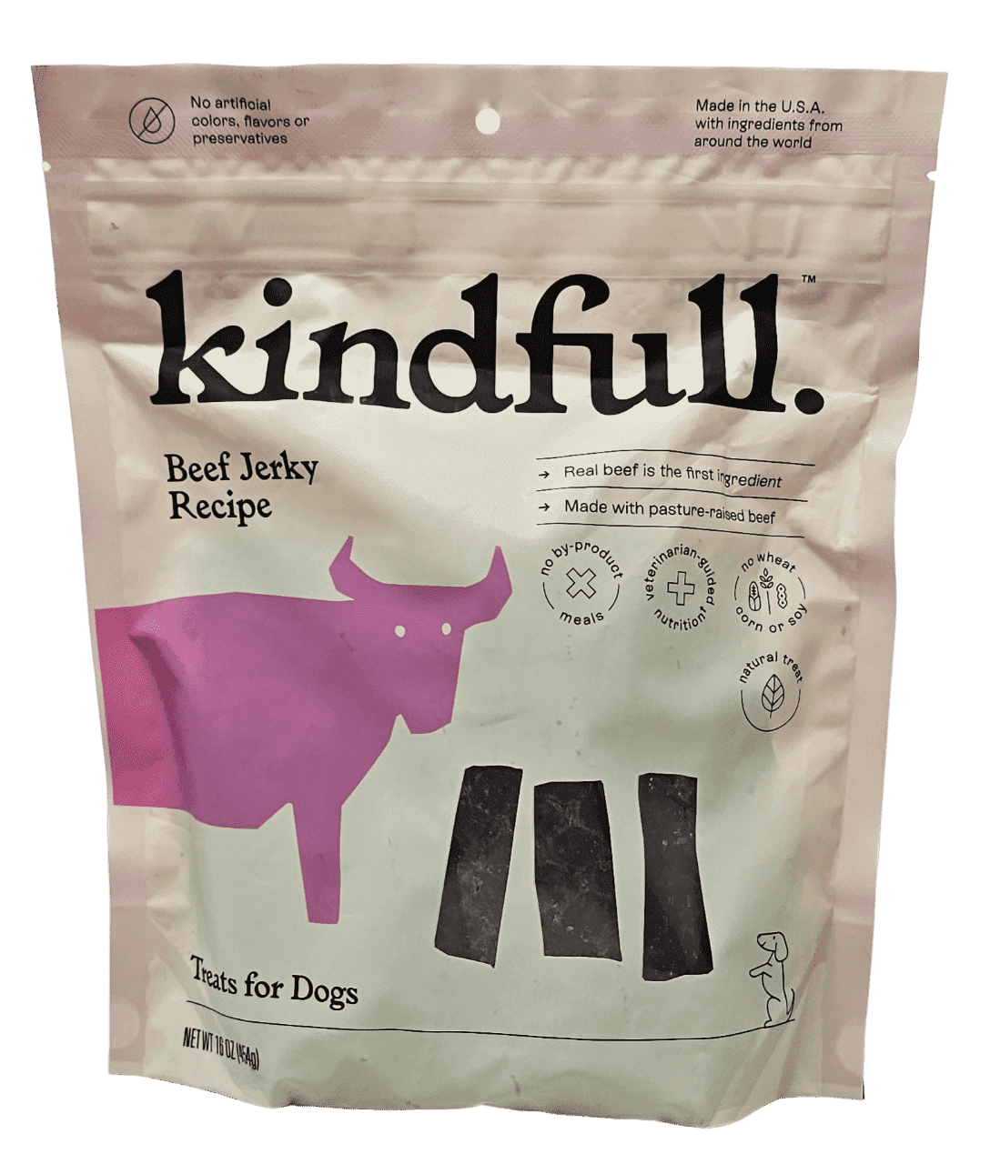 Kindfull Beef Jerky Dog Treats 16oz