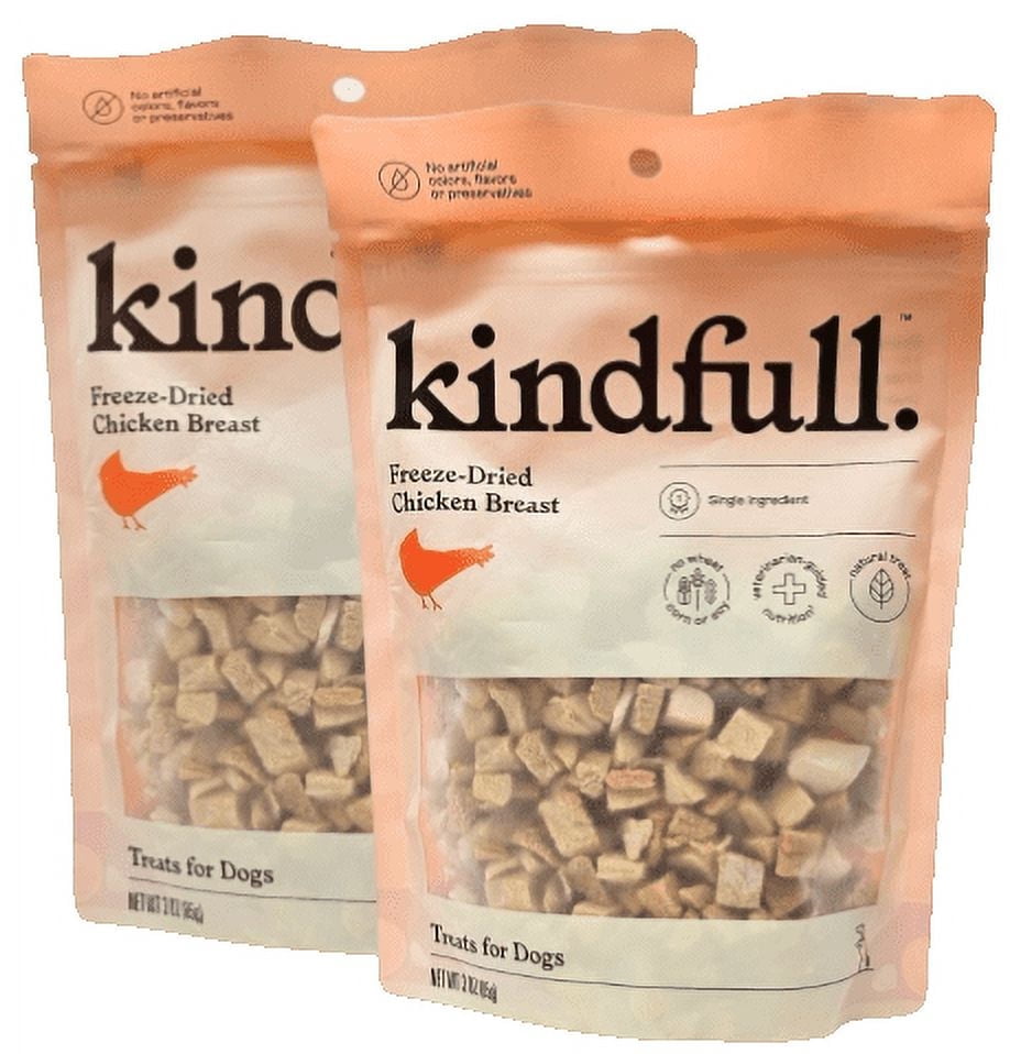 Kindfull Freeze Dried Chicken Breast Dog Treats, 3oz (Pack of 2)