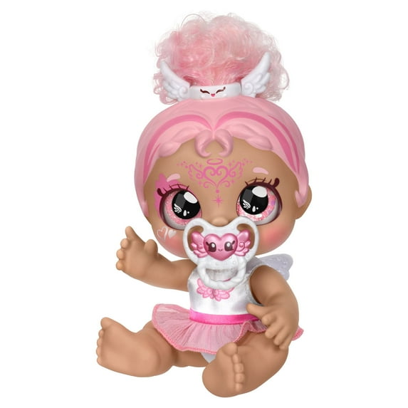 Kindi Kids Magic Baby Sister Doll Winnie Wings Angel with Face Paint Reveal, Girls, Ages 3 +
