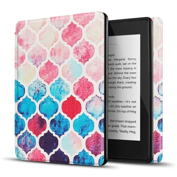 BUTTERFLY- Kindle 10 Gen E-Reader Case Slim Light Smart Cover Auto Sleep Wake Moroccan