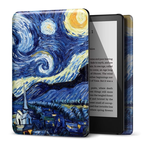 Kindle 6 Inch Case Slim Flip Cover With Stand Auto Sleep Wake for 11th Generation Kindle 2022 Starry Night