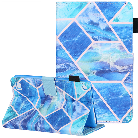 Kindle Fire 7 Case, Slim Smart Flip Stand Wallet Cover with Auto Wake/Sleep for Amazon Fire 7 Tablet(7 inch 5th Generation 2015 & 7th Generation 2017 & 9th Generation 2019),Green Marble