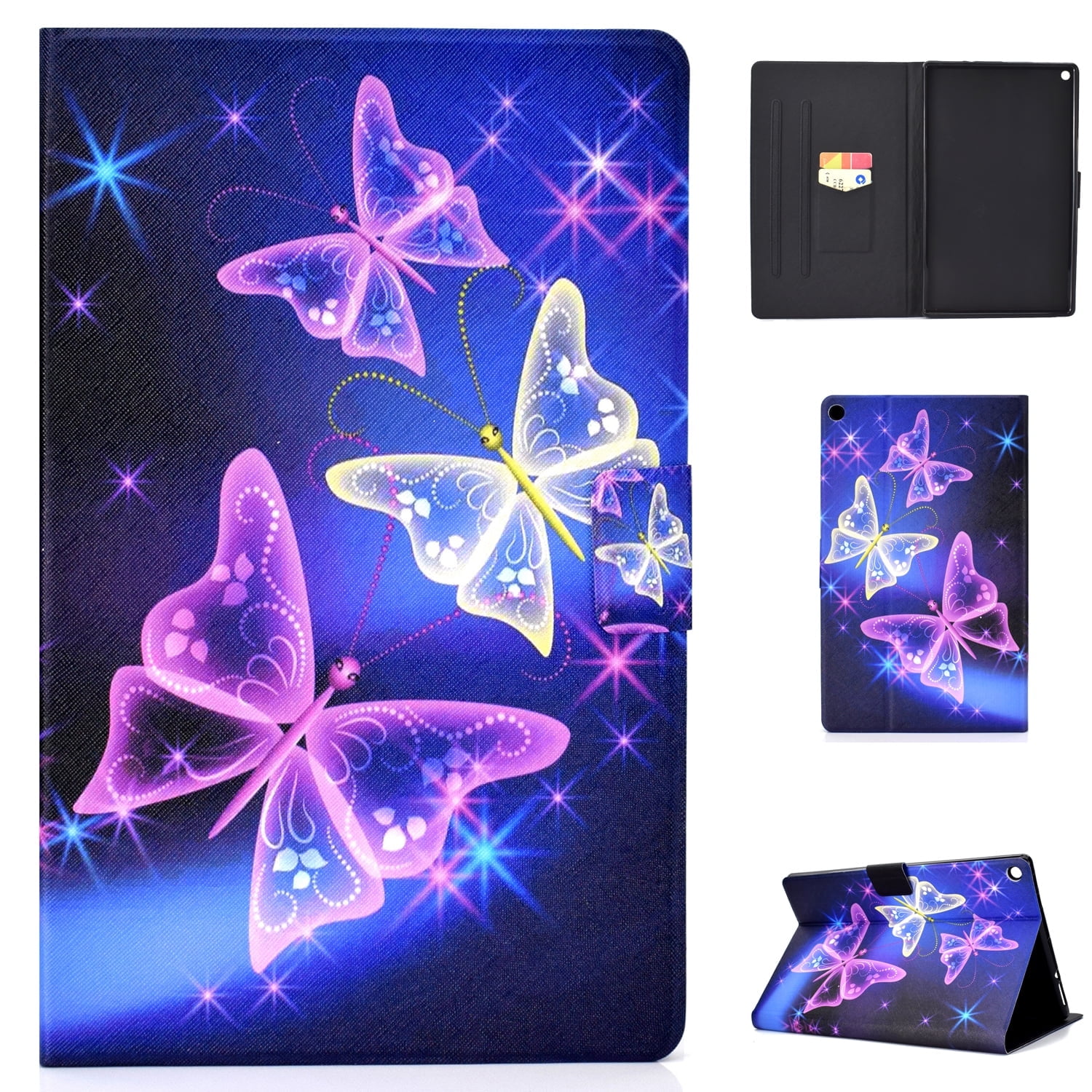 Custodia Portafoglio Con Glitter In Pelle PU Per Kindle Fire HD10 2021, HD 8, Fire 7
