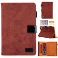 thumbnail image 1 of Kindle Fire HD 8 2020 Case - Dteck Folio PU Leather Smart Case Cover with Auto Wake/Sleep & Card Slots Compatible with All-New Kindle Fire HD 8" / Fire HD 8 Plus (10th Generation 2020), Brown, 1 of 7