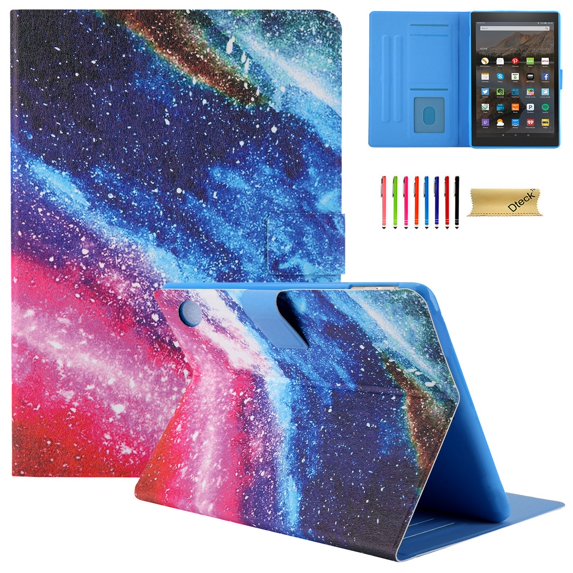 Kindle Fire HD 8" 2020 Case, Dteck PU Leather Folio Flip Stand Case With Built-in Card Slots Compatible With All-New Amazon Fire HD 8 / HD 8 Plus Tablet (10th Generation 2020), 30# Colorful Marble